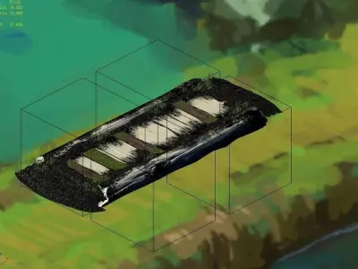 Explore the mountains - the earth bridge 01 3D model