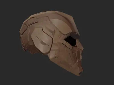 HI-TECH SCI-FI ORACLE HELMET PRINTABLE VERSION STL 3D print model
