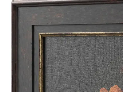 Classic frame with floral still life 3D model