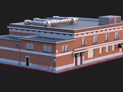 144 N Brand Blvd - Los Angeles Brick Building  3D model