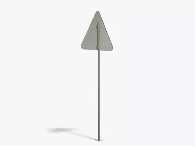 Road Work Sign Low-poly 3D model