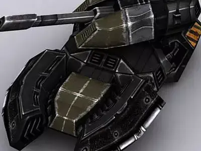 3DRT - Sci-Fi Hovertank6 Low-poly 3D model