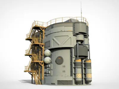 Sci-fi architecture 12 3D model