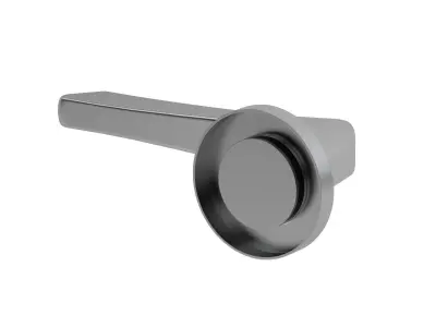 Zoo Hardware Satin Stainless Steel Door Handle 3D model