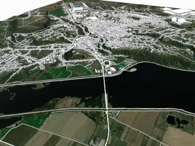 Cityscape Slatina Romania 3D model