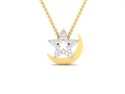 Solitaire Women Star Pendants 3dm STL OBJ FBX Render Details 3D print model
