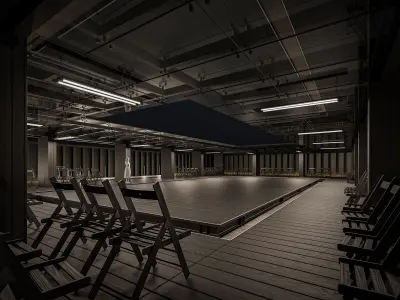 Summer Exhibition Pavilion by Dubyk Low-poly 3D model