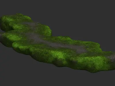 Rock Walkway 4 - Moss 2 Low-poly 3D model