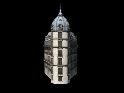 Paris Building Haussmann 3D model