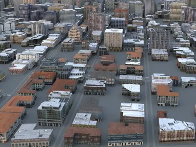 City 91 Low-poly 3D model