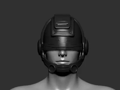 helmet high poly sculpt 3d printable  3D model 115