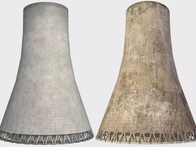 Cooling Tower  Low-poly 3D model