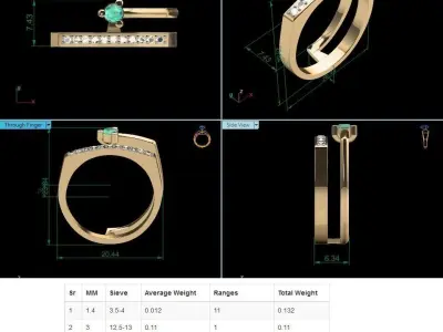 Women Ring 3D print model 111