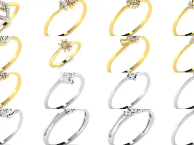 355 Light wt rings  3D Model Pack