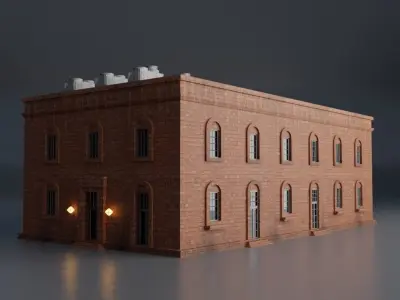 URBAN CITY BUILDING 11 Low-poly 3D model