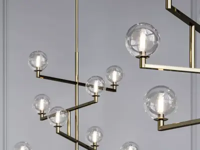 Tech Lighting Gambit LED Chandelier 3D model purchase