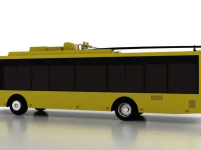 Trolleybus Bogdan T70110 Low Low-poly 3D model