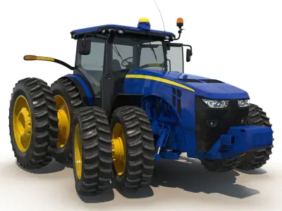 Tractor Generic 4 Rigged 3D model