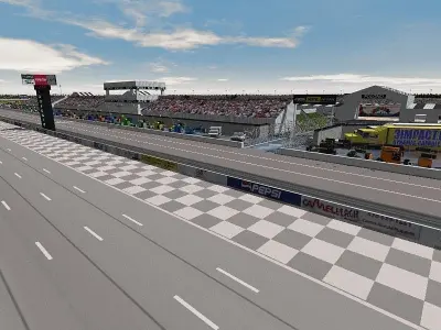 Pocono Raceway Game Ready Low-poly 3D model
