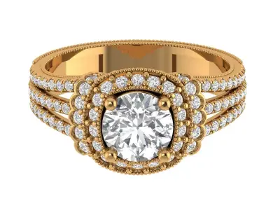 Engagement Ring 3D print model 50