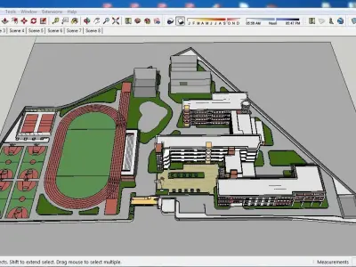 Sketchup School and University G6 3D model