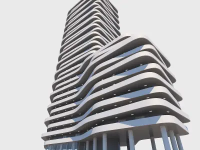 Modern apartment Low-poly 3D model