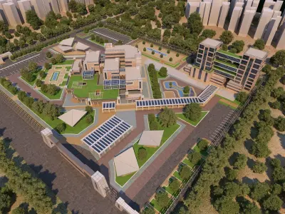 0145 - Research Center Architecture Project-2D Drawings-3D Files 3D model