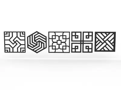 chinese window pattern 3D model