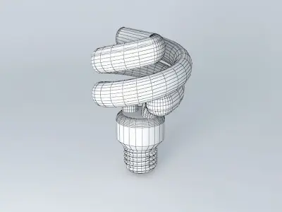 CFL light bulb Free 3D model