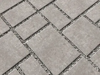 Paving tile pebble n15 3D model