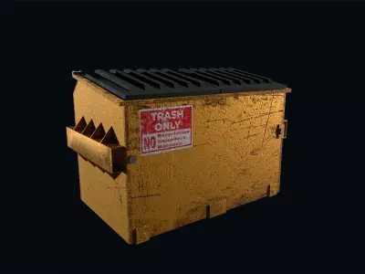 Recycling Dumpster Low-poly 3D model buy