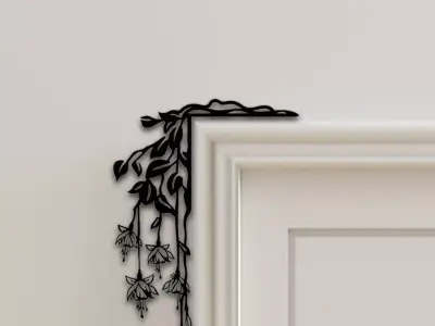 Flower Door Corner Decor 3D print model 3