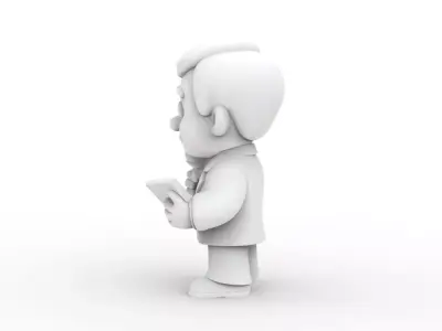 Cartoon Reporter 3D Printable 3D print model