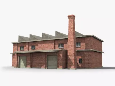 Factory xx23 Low-poly 3D model