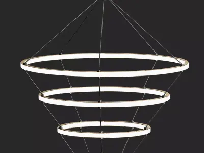 Halo chandelier 4 rings black von Roll Hill 3D model purchase