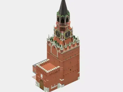 Moscow Kremlin Low-poly 3D model