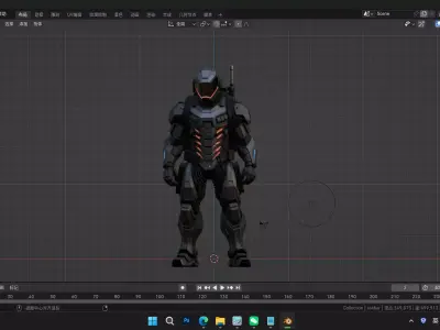 futuristic concept sci-fi design  soldier 3D model purchase