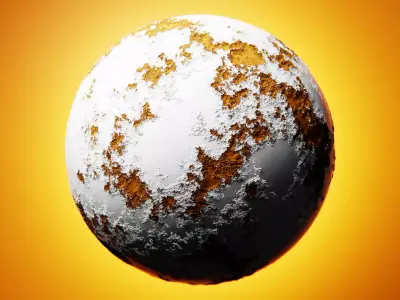 Realistic Peeling Paint - Procedural Blender Texture Shader 3D model