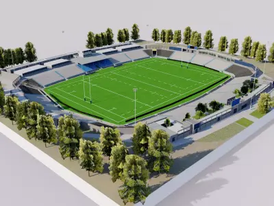 Estadio Charrua - Montevideo - Uruguay 3D model