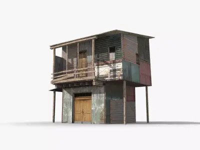 Slum x10 Low-poly 3D model purchase
