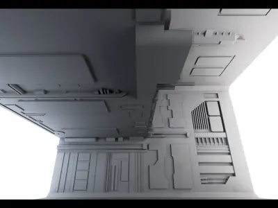 Sci-Fi Hanger- 03- High detail 3d models 3D model