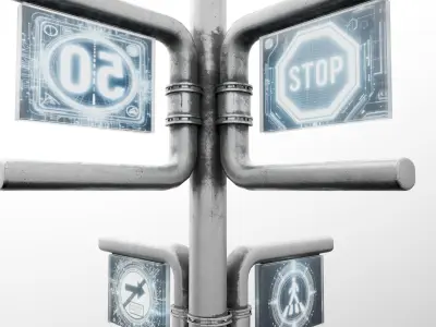 sci-fi traffic sign post 3D model