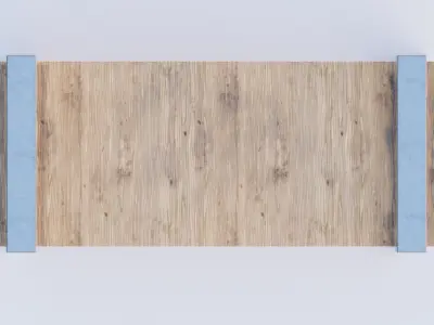 Modern Park Bench 2K PBR Low poly Low-poly 3D model