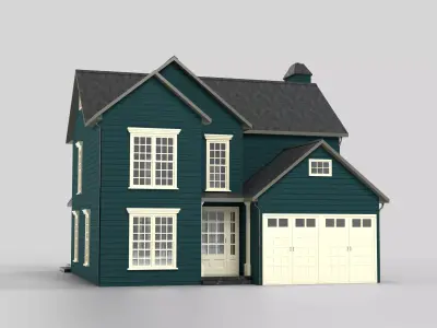 British House Design 07T3  Low-poly 3D model