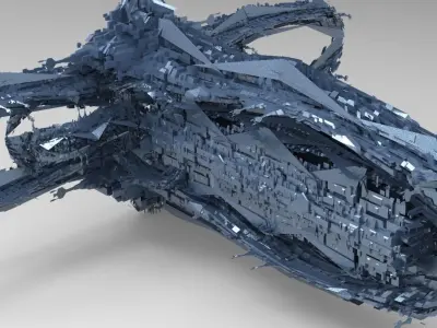 Hydra Syren Archway Beach monolith Low-poly 3D model