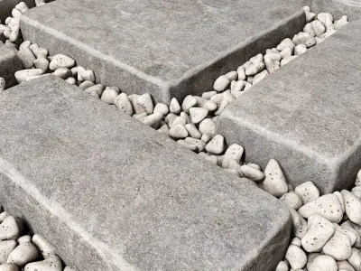 Paving old and pebble 3D model