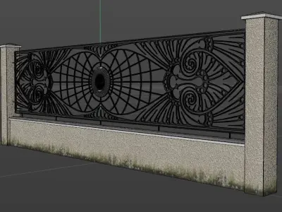 Wall and Fence Free 3D model