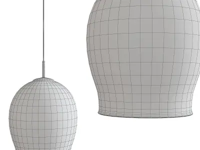 Moai Pendant Light Low-poly 3D model