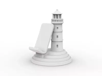 Lighthouse Phone Stand 3D Printable 3D print model