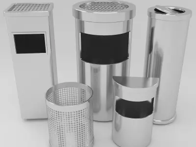 Ashtray Bin 5 3D model